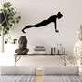 Wallity Yoga 7 Escultura de pared de metal negra